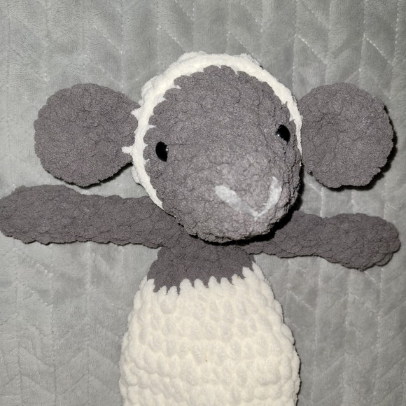 Handmade Crochet Sheep Plush Toy Stuffed Animal Baby Kid Gift‎ Knotted Lovey